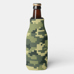 Enfriador De Botellas Camuflaje de madera digital Pixel de 8 bits / Camo