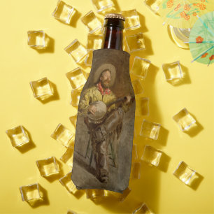 Enfriador De Botellas Cantando Cowboy Español con Banjo Jugando Canción