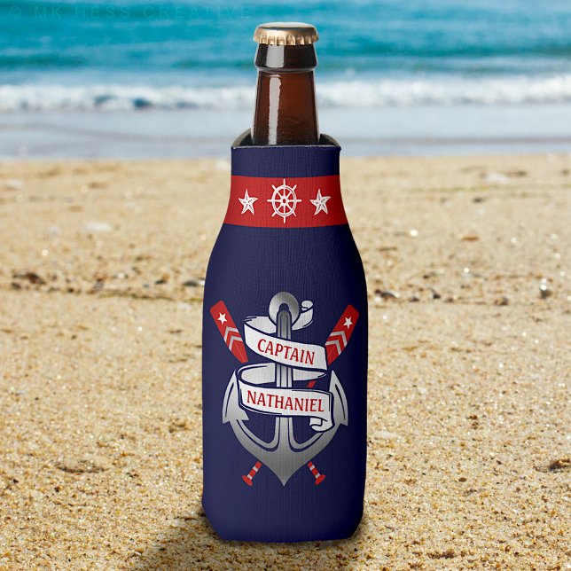 Enfriador De Botellas Capitán Anchor Nautical Oars Naval Nombre personal (Subido por el creador)