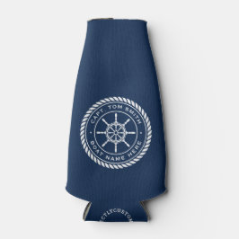 Enfriador De Botellas Capitán nombre del barco armazón de la cuerda rued