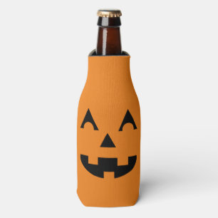 Enfriador De Botellas Cara de la calabaza de la linterna de Halloween