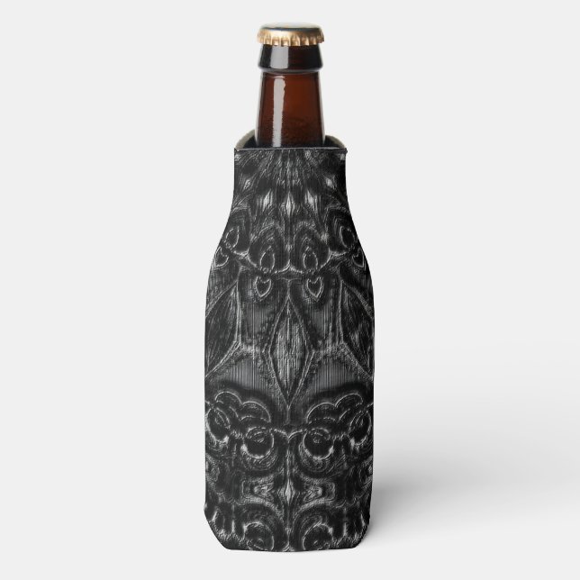 Enfriador De Botellas Carbón Mandala (Frente de la botella)