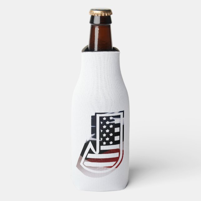 Enfriador De Botellas Carta J Monograma inicial EE.UU. (Frente de la botella)