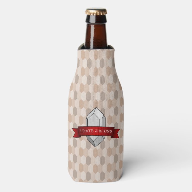 Enfriador De Botellas Cartel de la cita de Zircons (Frente de la botella)