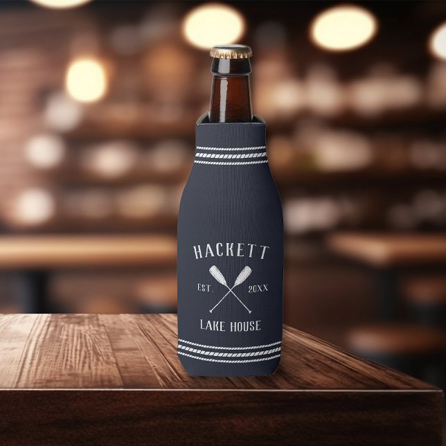 Enfriador De Botellas Casa del lago personalizada con orejas rusticas az (Subido por el creador)