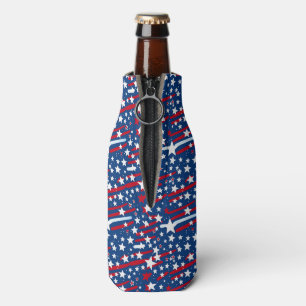 Enfriador De Botellas Celebración patriótica de fuegos artificiales