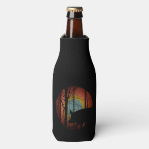ENFRIADOR DE BOTELLAS CERDO EN EL BOSQUE FORESTAL