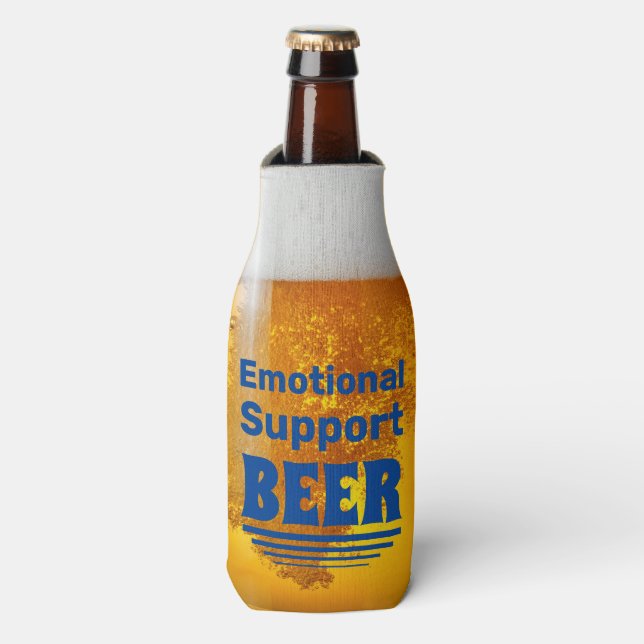 Enfriador De Botellas Cerveza de apoyo emocional (Frente de la botella)