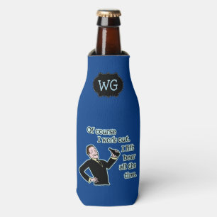 Enfriador De Botellas Cerveza divertida trabaja con el monograma