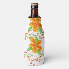 Enfriador De Botellas Chaqueta de frasco floral personalizada
