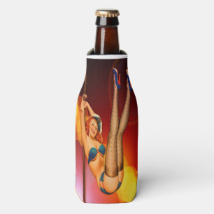 Enfriador De Botellas Chica de baile retro - portador de bebidas