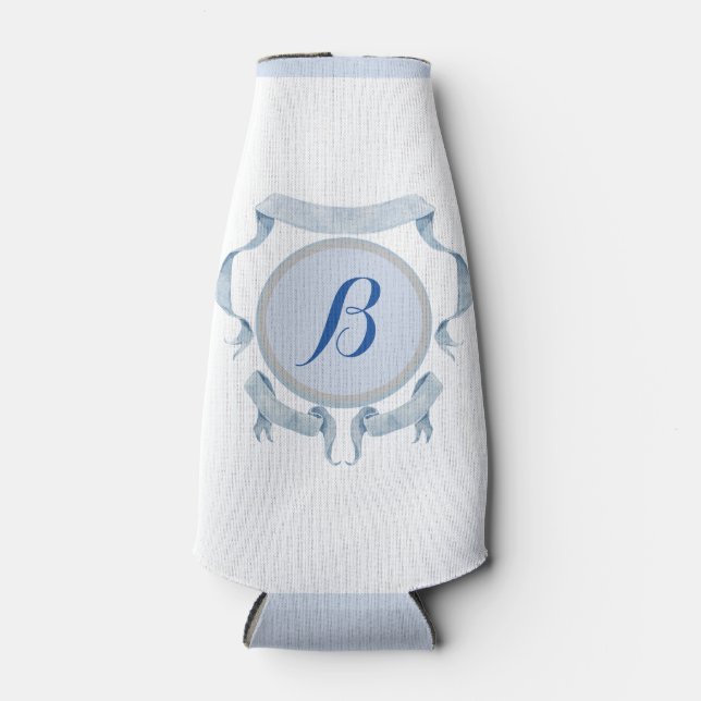 Enfriador De Botellas Chinoiserie Blue Ribbons Escudo Shield puede (Anverso)