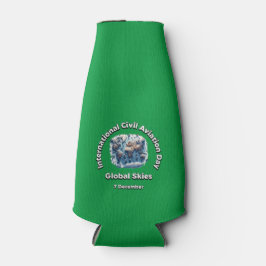 Enfriador De Botellas Cielos globales. Día Internacional de la Aviación