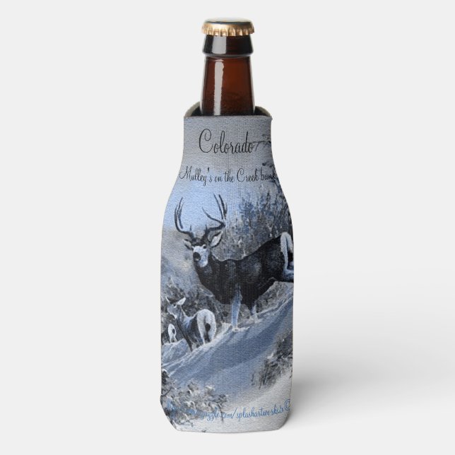 Enfriador De Botellas "Ciervo Mulo de Colorado" (Frente de la botella)