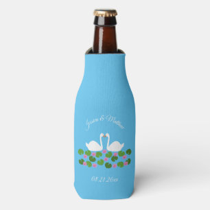 Enfriador De Botellas Cisnes blancas y nenúfares Bodas Personalizado