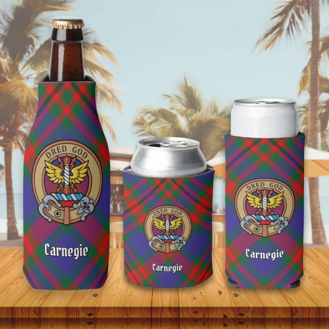 Enfriador De Botellas Clan Carnegie Escudo sobre Tartán (Subido por el creador)