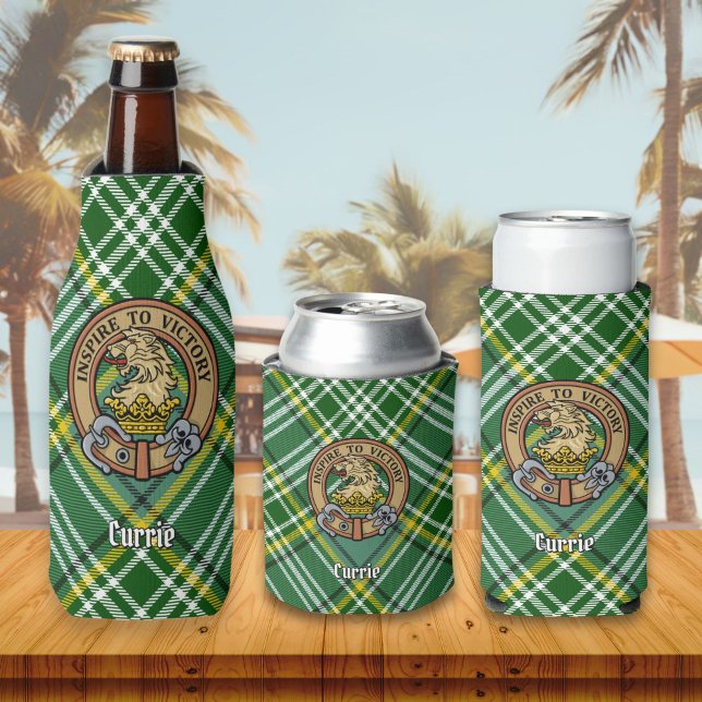 Enfriador De Botellas Clan Currie Lion Escudo sobre Tartán (Subido por el creador)