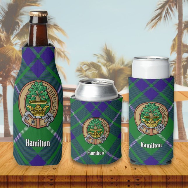 Enfriador De Botellas Clan Hamilton Escudo sobre la caza de tartán (Subido por el creador)