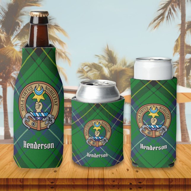 Enfriador De Botellas Clan Henderson Escudo sobre Tartán (Subido por el creador)