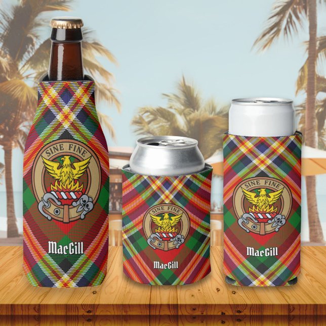 Enfriador De Botellas Clan MacGill Escudo sobre el frasco de Tartán (Subido por el creador)
