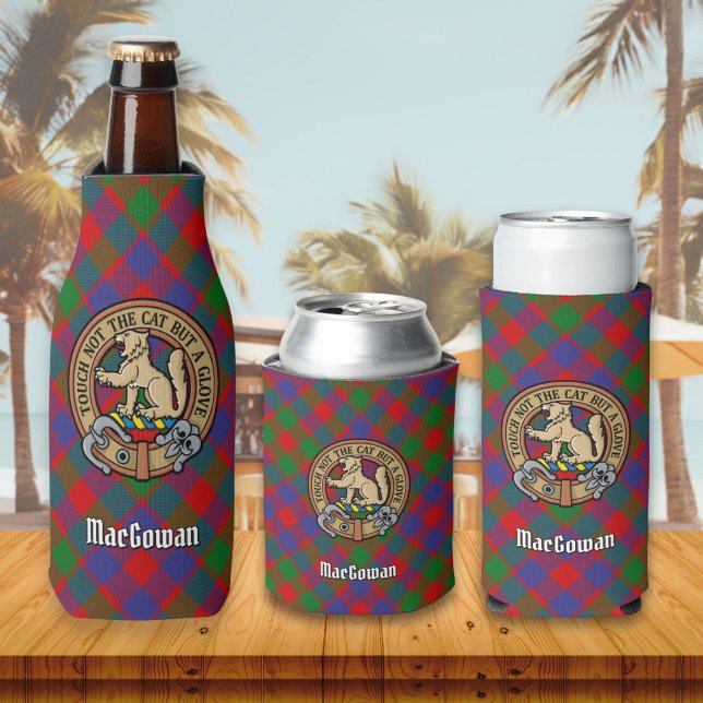 Enfriador De Botellas Clan MacGowan Escudo sobre Tartán (Subido por el creador)