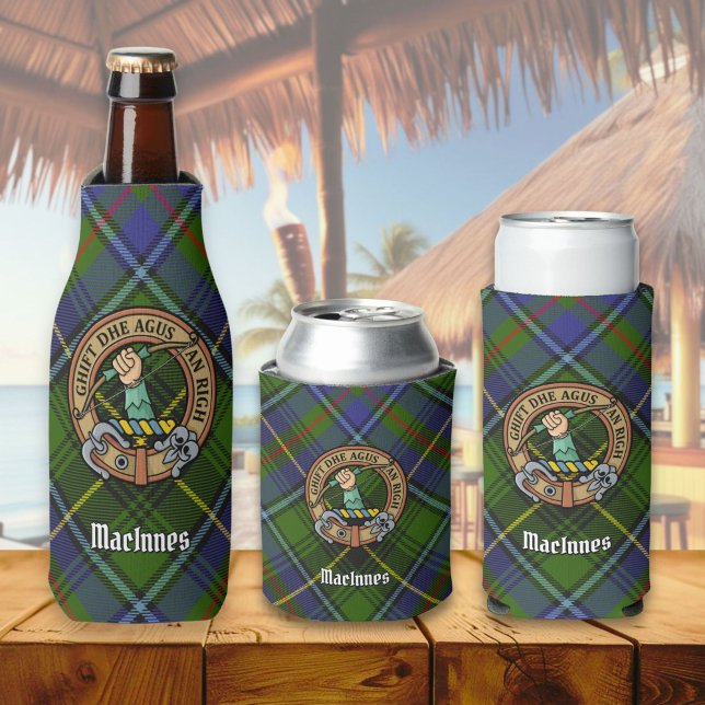 Enfriador De Botellas Clan MacInnes Escudo sobre Tartán (Subido por el creador)