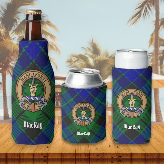 Enfriador De Botellas Clan MacKay Escudo sobre Tartán (Subido por el creador)