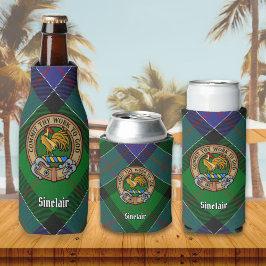 Enfriador De Botellas Clan Sinclair Escudo sobre la caza de tartán