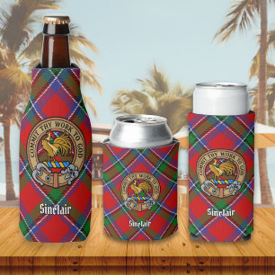 Enfriador De Botellas Clan Sinclair Escudo sobre Tartán