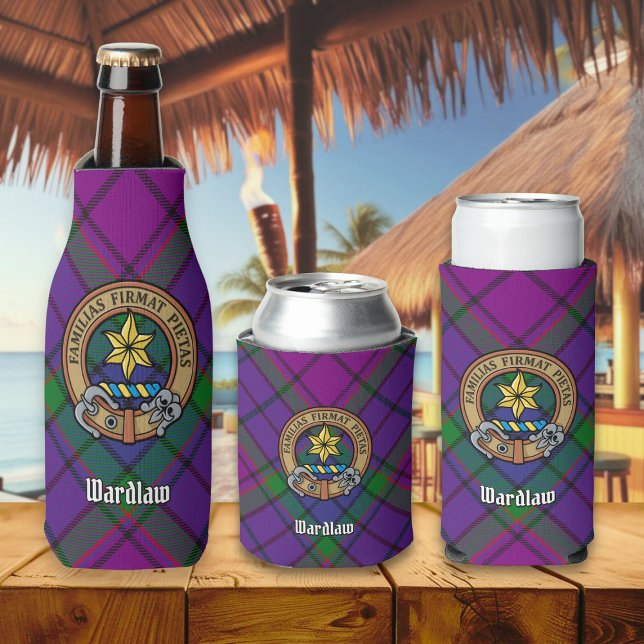 Enfriador De Botellas Clan Wardlaw Escudo sobre Tartán (Subido por el creador)