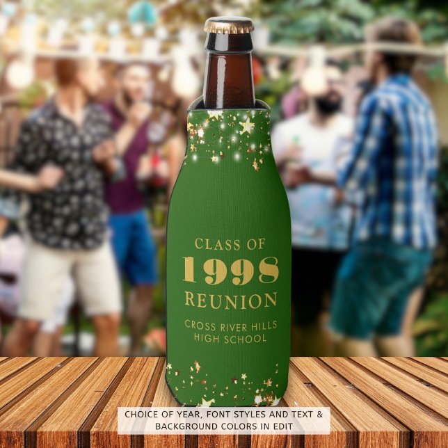 Enfriador De Botellas Clase Reunión Estrellas de Oro Verde Personalizada (Subido por el creador)
