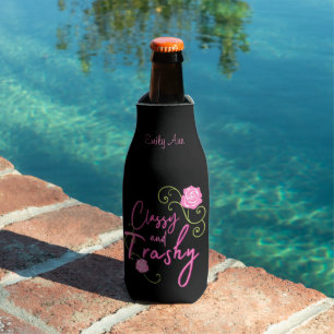 Enfriador De Botellas Clásica y Ordinaria Rosa Personalizada