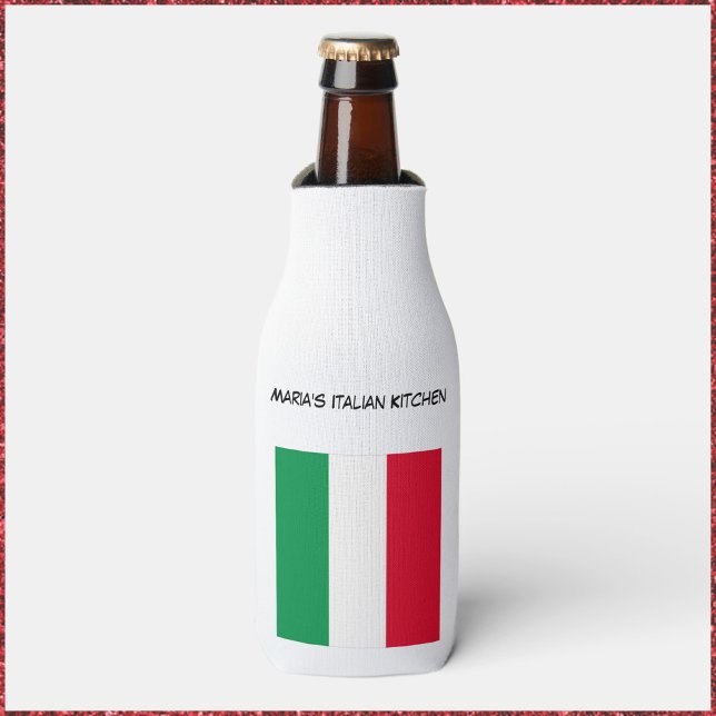 Enfriador De Botellas Cocina con bandera italiana verde y blanca persona (Subido por el creador)