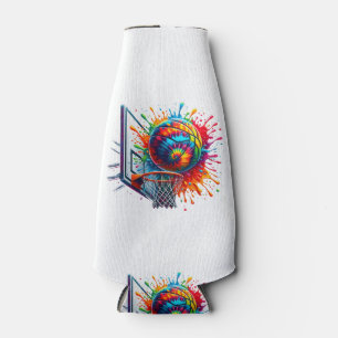 Enfriador De Botellas Colorido Baloncesto Tie Dye Color Basketball Hoop