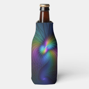 Enfriador De Botellas Colorido Con Azul Moderno Resumen Arte Fractal