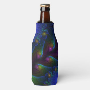 Enfriador De Botellas Colorido Luminoso Abstracto Moderno Trippy Fractal