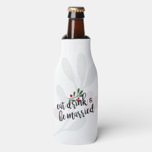 Enfriador De Botellas Coma, Beba y Cásese Bayas de Navidad