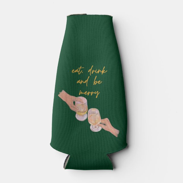 Enfriador De Botellas Coma, bebe y sé moro, moro, Navidades, retro (Anverso)