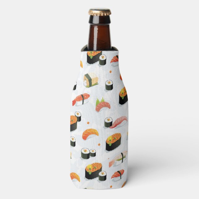 Enfriador De Botellas Comida japonesa: Patrón de sushi (Frente de la botella)