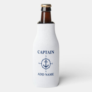 Enfriador De Botellas Compass Anchor Capitán Añadir Nombre Nombre Bote N