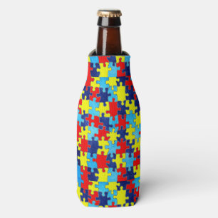 Enfriador De Botellas Conciencia-Rompecabezas del autismo de Shirley