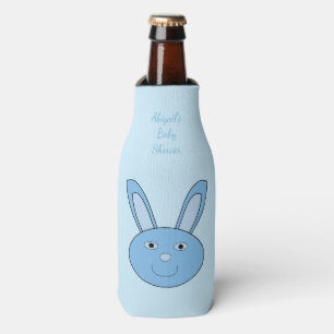 Enfriador De Botellas Conejo Azul Cara Niño Bebé Cumpleaños de Pascua de