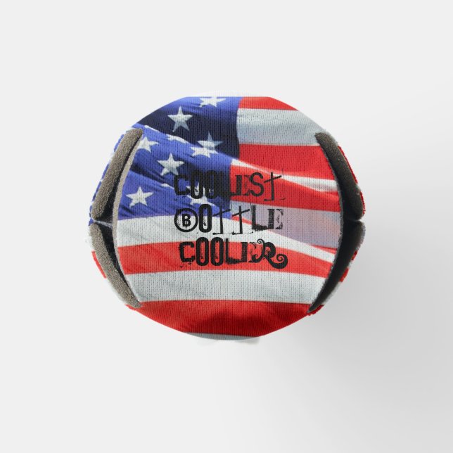 Enfriador De Botellas Coolest Bottle Cooler, Bandera Americana, Estados  (Parte de abajo)