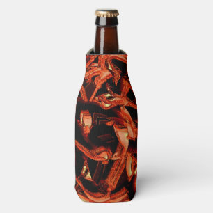 Enfriador De Botellas Coral o salmón oscuro destruidos, fondo negro
