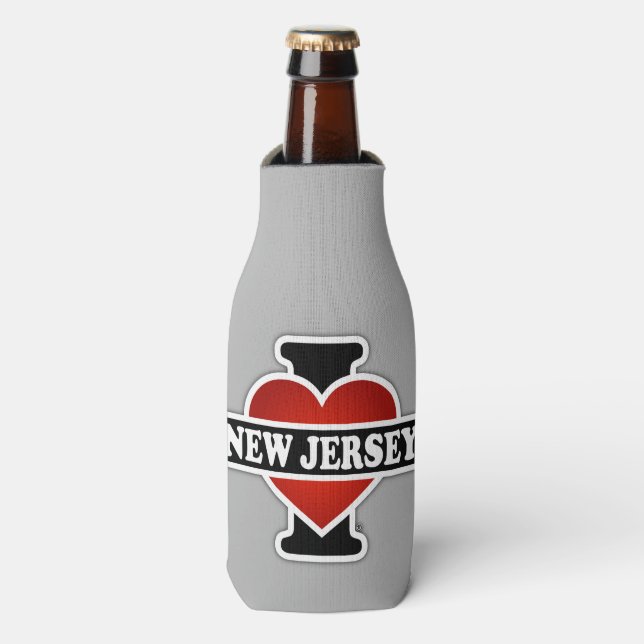 Enfriador De Botellas Corazón Nueva Jersey (Frente de la botella)