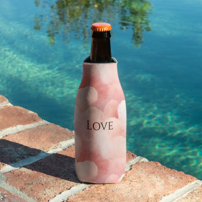 Enfriador De Botellas Corazones Rubor rosados de bonito (Piscina in situ)