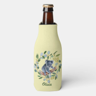 Enfriador De Botellas  Corona de eucalipto y koala en acuarela 