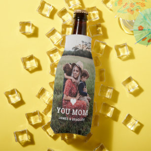 Enfriador De Botellas Corto corazón te ama la foto del Día de la Madre