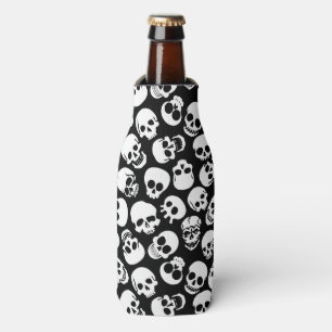 Enfriador De Botellas Cráneos en modelo negro del fondo