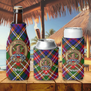 Enfriador De Botellas Crestón del clan Christie sobre tartán